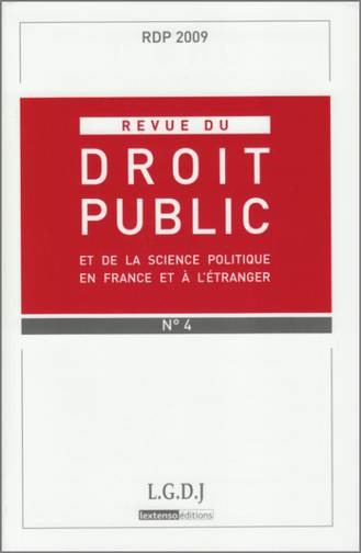 Picture of REVUE DU DROIT PUBLIC N 4 2009