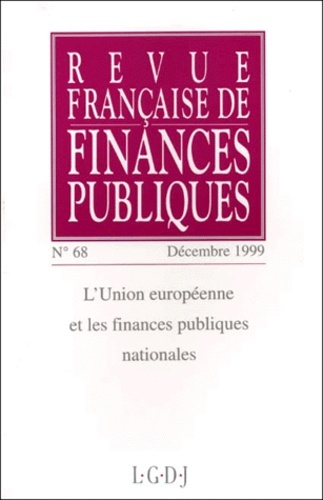 Picture of REVUE FRANÇAISE DE FINANCES PUBLIQUES N 68 -1999