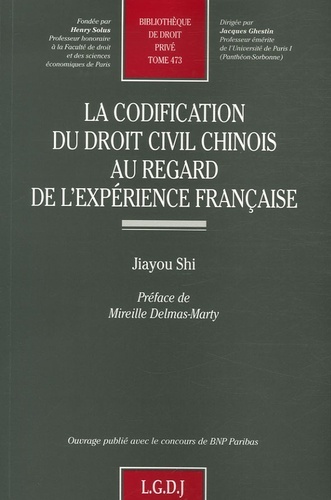 Image de la codification du droit civil chinois au regard de l'expérience française