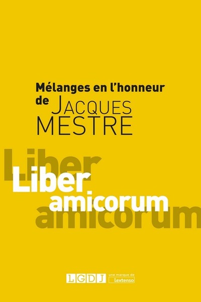 Picture of MELANGES EN L'HONNEUR DE JACQUES MESTRE