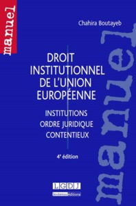 Picture of DROIT INSTITUTIONNEL DE L'UNION EUROPÉENNE - 4ÈME ÉDITION
