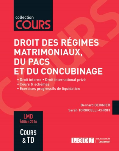 Image de DROIT DES RÉGIMES MATRIMONIAUX, DU PACS ET DU CONCUBINAGE - 5ÈME ÉDITION
