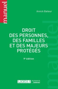 Picture of DROIT DES PERSONNES, DES FAMILLES ET DES MAJEURS PROTEGES 9EME EDITION