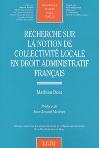 Picture of recherche sur la notion de collectivité locale en droit administratif français