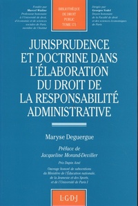 Picture of jurisprudence et doctrine dans l'élaboration du droit de la responsabilité admin
