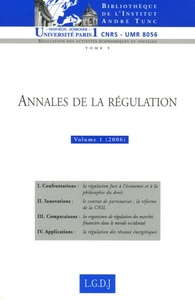 Image de ANNALES DE LA RÉGULATION