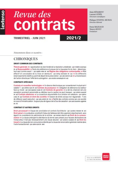 Image de Revue des contrats N°2-2021