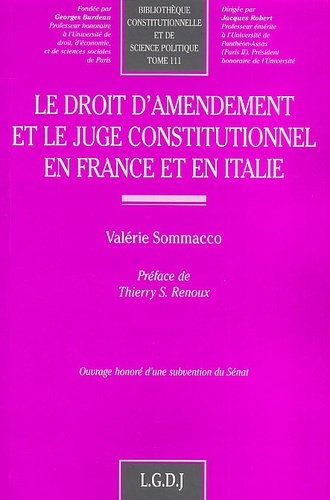 Image de le droit d'amendement et le juge constitutionnel en france et en italie