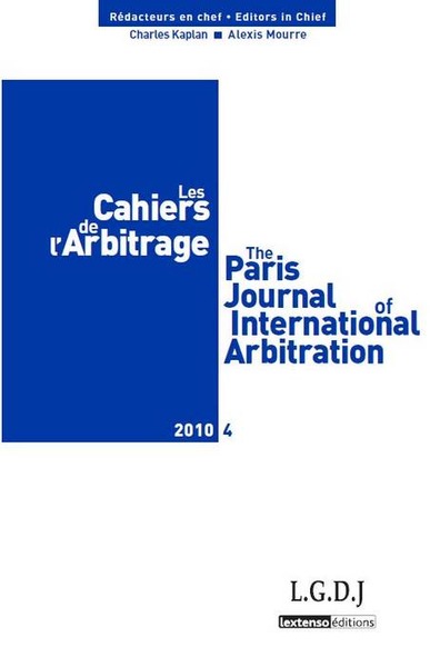 Picture of LES CAHIERS DE L ARBITRAGE N 4 - 2010