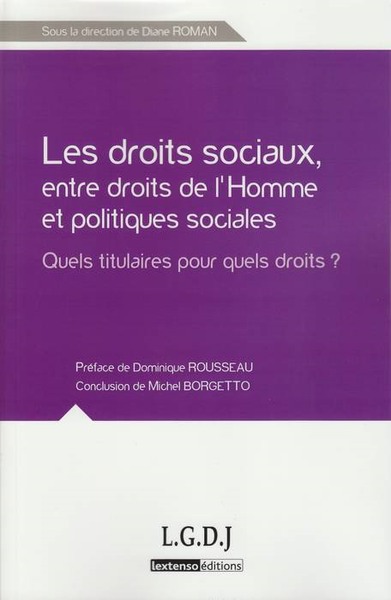 Picture of les droits sociaux, entre droits de l'homme et politiques sociales - quels titul
