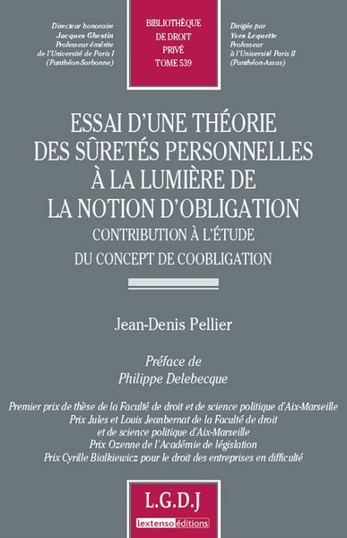 Image de essai d'une théorie des sûretés personnelles à la lumière de la notion d'obligat