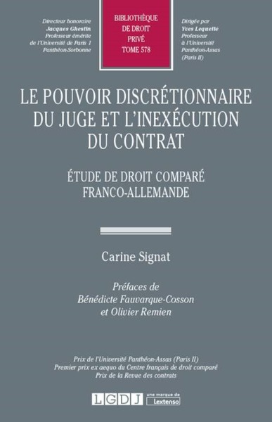 Image de LE POUVOIR DISCRETIONNAIRE DU JUGE ET L INEXECUTION DU CONTRAT