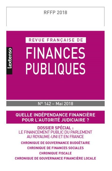 Image de REVUE FRANÇAISE DE FINANCES PUBLIQUES N 142 MAI 2018