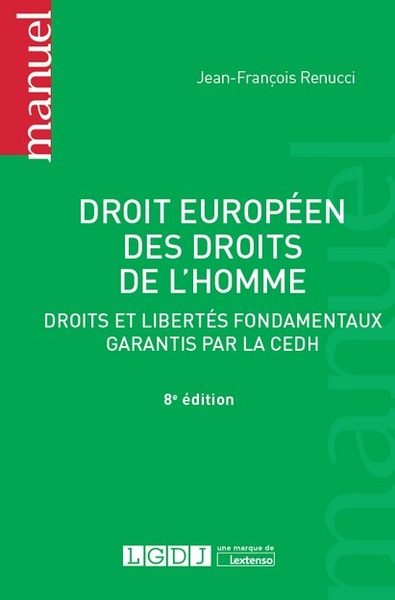 Image de DROIT EUROPEEN DES DROITS DE L'HOMME - 8EME EDITION