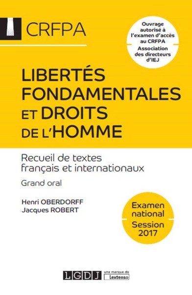 Picture of LIBERTÉS FONDAMENTALES ET DROITS DE L'HOMME. RECUEIL DE TEXTES 15EME EDITION