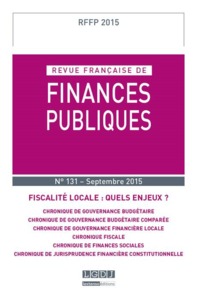 Picture of REVUE FRANÇAISE DE FINANCES PUBLIQUES N 131 2015