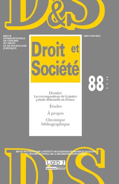 Image de REVUE DROIT ET SOCIETE N 88 - 2014