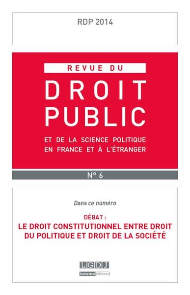 Picture of REVUE DU DROIT PUBLIC N 6 2014