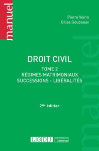 Image de DROIT CIVIL : RÉGIMES MATRIMONIAUX, SUCCESSIONS, LIBÉRALITÉS - 29ÈME ÉDITION