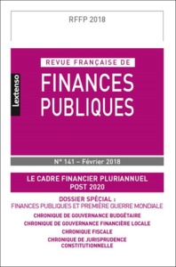 Image de REVUE FRANÇAISE DE FINANCES PUBLIQUES N 141 - 2018
