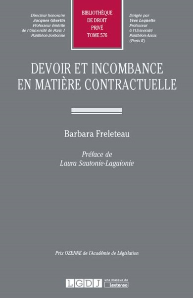 Image de devoir et incombance en matière contractuelle