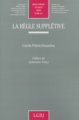 Picture of la règle supplétive