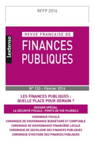 Picture of REVUE FRANÇAISE DE FINANCES PUBLIQUES N 133 - 2016
