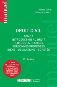 Picture of DROIT CIVIL - TOME 1 37EME EDITION