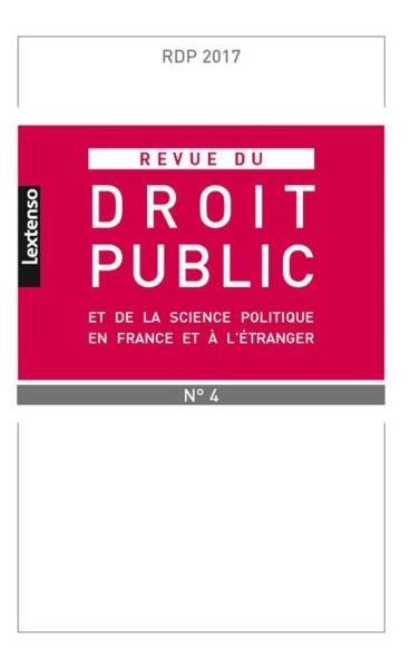 Picture of REVUE DU DROIT PUBLIC N 4 2017