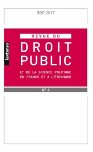 Picture of REVUE DU DROIT PUBLIC N 4 2017