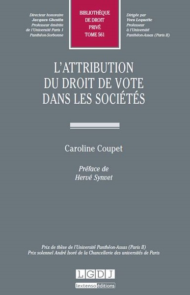 Picture of l'attribution du droit de vote dans les sociétés