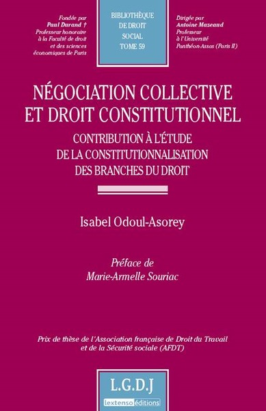Image de négociation collective et droit constitutionnel. contribution à l'étude de la co