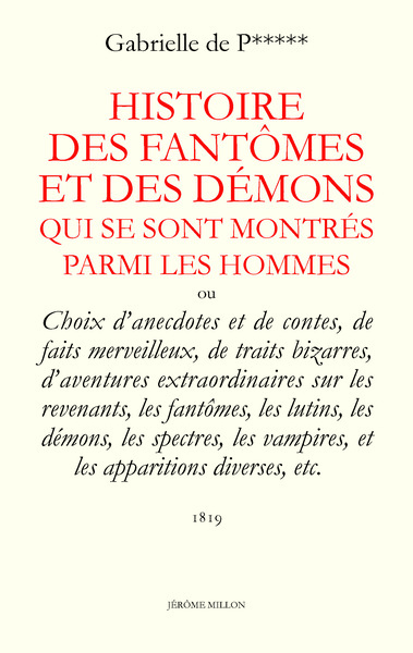Image de HISTOIRE DES FANTOMES ET DES DEMONS QUI SE SONT MONTRES