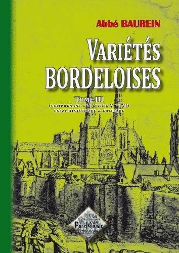 Picture of VARIETES BORDELOISES (TOME III)