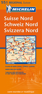 Image de Carte Régionale Suisse Nord / Schweiz Nord / Svizzera Nord