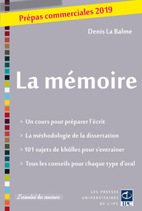 Picture of La mémoire - prépas commerciales 2019