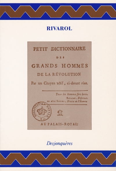 Image de PETIT DICTIONNAIRE DES GRANDS HOMMES DE LA REVOLUTION