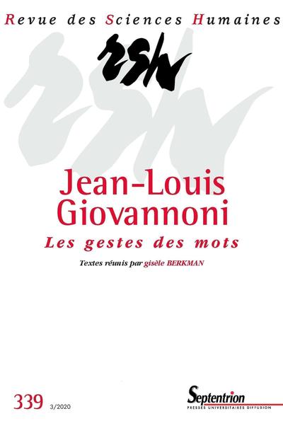 Image de Jean-Louis Giovannoni. Les gestes des mots