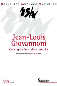 Image de Jean-Louis Giovannoni. Les gestes des mots
