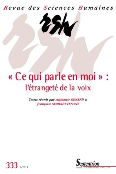 Picture of Revue des Sciences Humaines, n°333/janvier-mars 2019