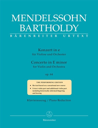 Picture of FELIX MENDELSSOHN BARTHOLDY : CONCERTO IN E MINOR - VIOLON & PIANO REDUCTION - CONCERTO EN MI MINEUR