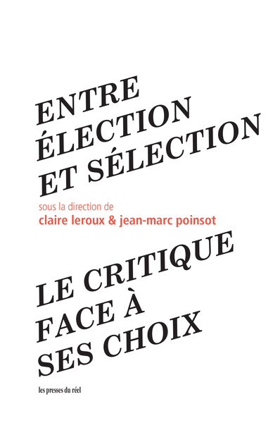 Image de Entre élection et sélection - Le critique face à ses choix
