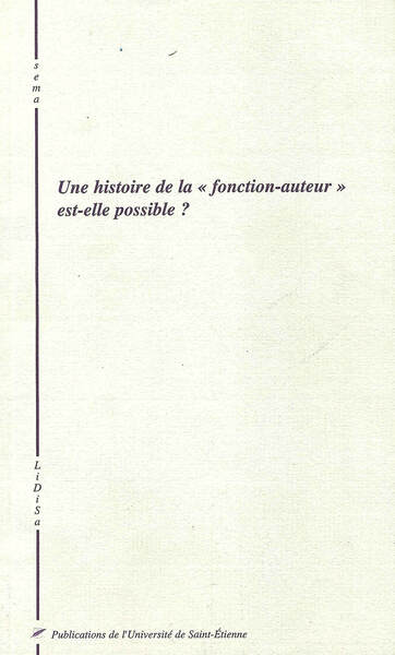Image de Une histoire de la fonction auteur est elle possible ?