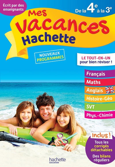 Picture of Mes Vacances Hachette - De la 4e à la 3e - Cahier de vacances 2022
