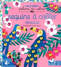 Image de Sequins à coller oiseaux - mini-boîte avec accessoires