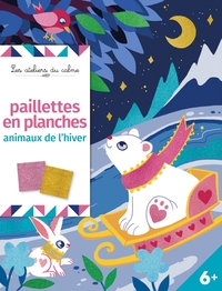 Image de Paillettes en planche - animaux de l'hiver - pochette avec accessoires