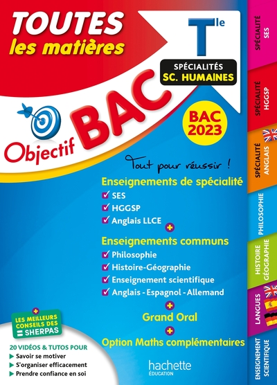 Picture of Objectif Bac 2023 - Term Spécialités sciences humaines Toutes les matières