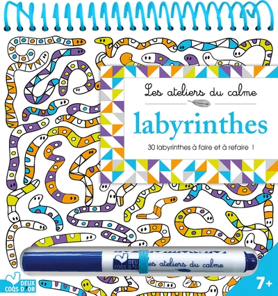 Picture of Labyrinthes - bloc à spirale avec feutre effaçable