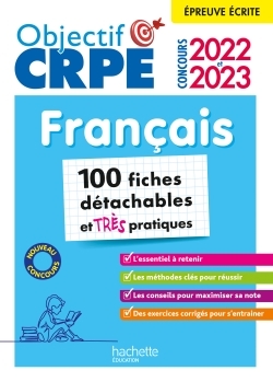Image de Objectif CRPE 2022 et 2023  Mes fiches détachables  - Français, épreuve écrite d'admissibilité