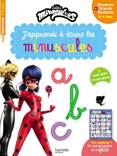 Picture of Miraculous - J'apprends à écrire les minuscules MS - GS (3-5 ans)